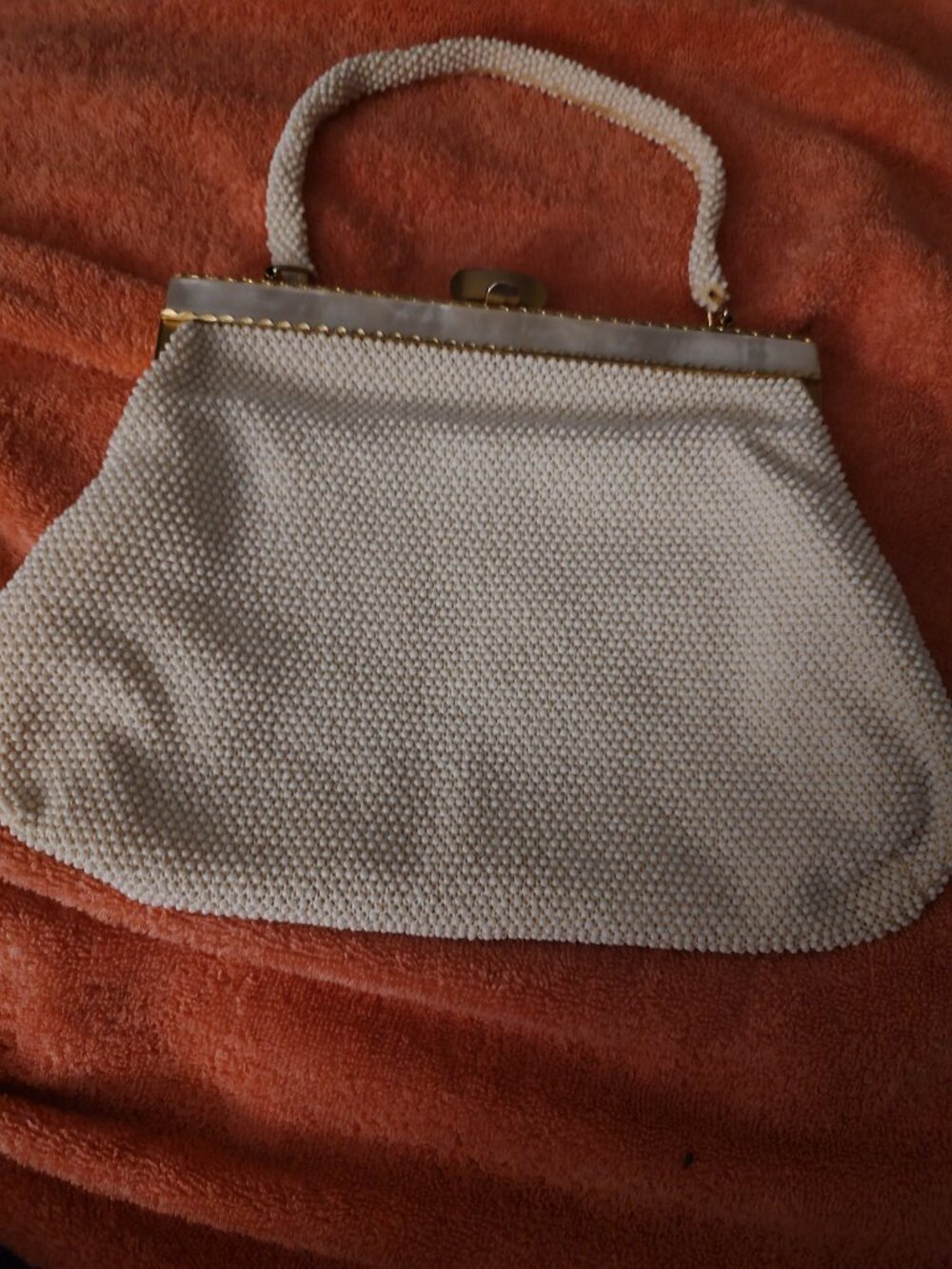 BEADED EVENING BAG PEARLTRIM Vintage